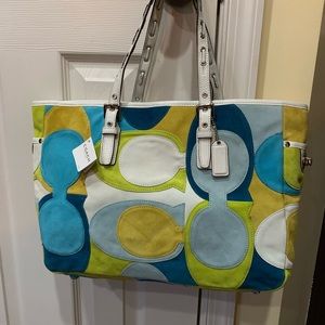 Coach Suede Optic C Multi-Colored Gallery Tote